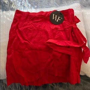 White fox boutique red mini skirt
